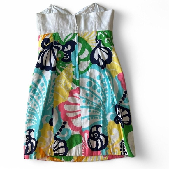 Lilly Pulitzer Krissa Dress - Size 2 | Vivid Seaside Motifs & Playful Bow | - Picture 4 of 9